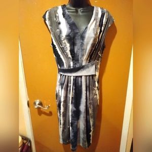 B2 Komarov Abstract Stretch Fit Dress Size Medium M